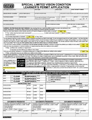 Oregon Learner's Permit Application