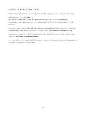 San Francisco LGBTQ Speakers Bureau Evaluation Form