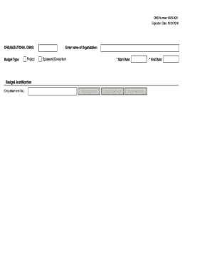 NIH Budget Justification Form