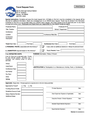 Travel Request Form