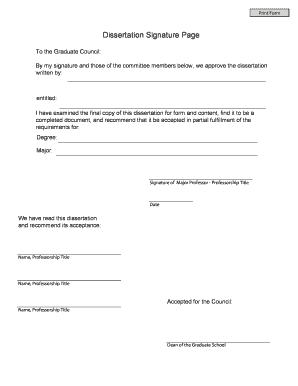 Dissertation Signature Page