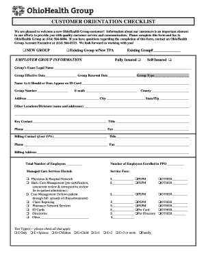 Customer Orientation Checklist