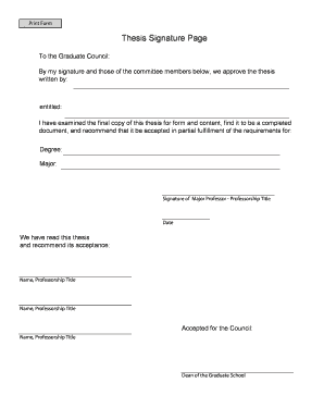 Thesis Signature Page