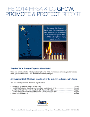 IHRSA ILC Industry Growth & Protection Report 2014