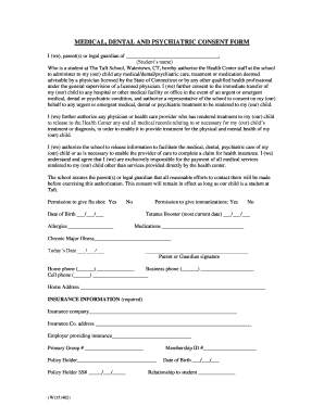 Medical Dental Psychiatric Consent Form