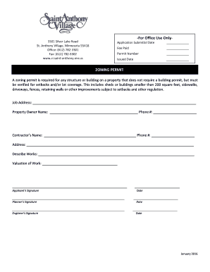 Zoning Permit Application