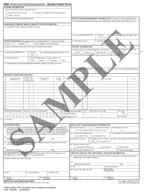 Dental Claim Form