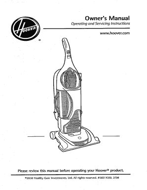 Hoover Carpet Cleaner Owner's Manual