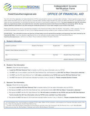Independent Income Verification Form