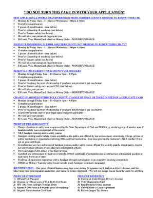Oregon Concealed Handgun License Application