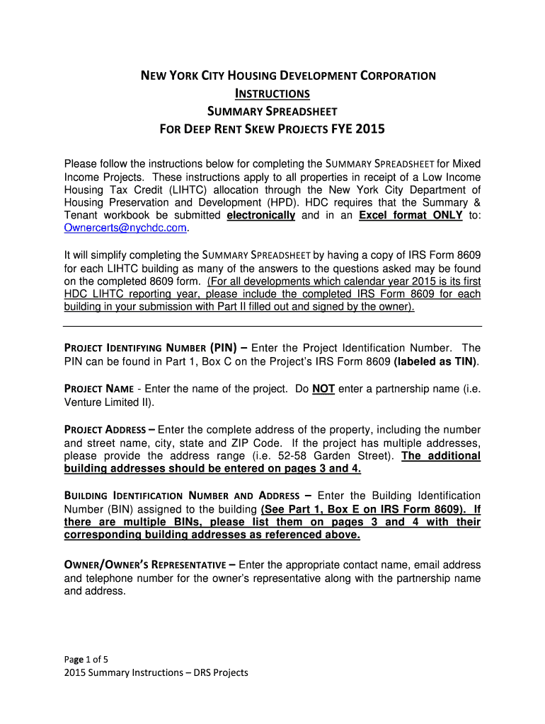Fillable Online NEW YORK CITY HOUSING DEVELOPMENT CORPORATION
