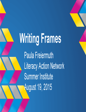 Writing Frames for Academic Writing