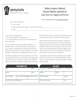 Pennsylvania Medicaid Long Term Care Application