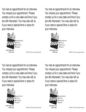 Missed Interview Appointment Notice