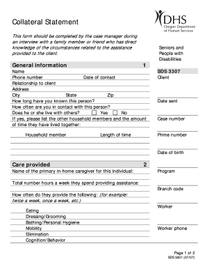 Collateral Statement Form