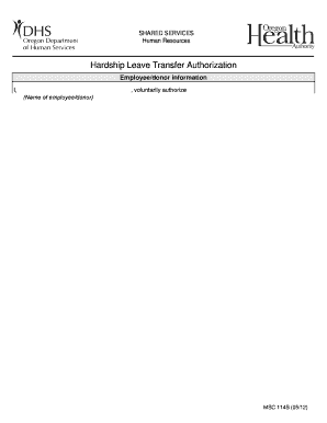Hardship Leave Transfer Authorization