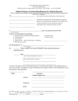 Medical Release of Information Form