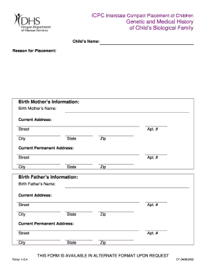 ICPC Child Placement Form