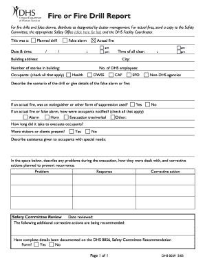 Fire or Fire Drill Report