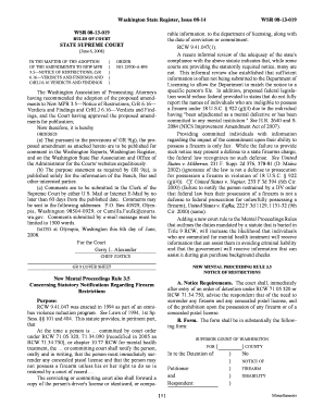 Washington State Firearm Disability Notice