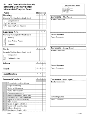 St. Lucie County Intermediate Progress Report