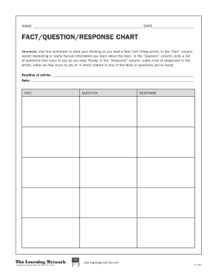 Fact Question Response Chart