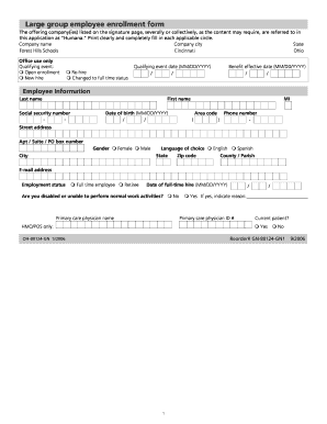 Humana Employee Enrollment Form