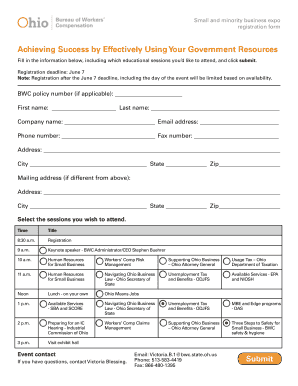 Small Business Expo Registration Form