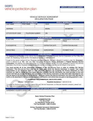 Vehicle Service Agreement