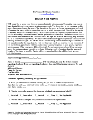 Doctor Visit Survey
