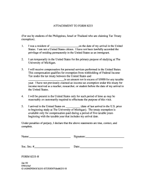 Form 8233 Tax Treaty Exemption