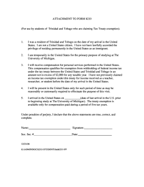 Form 8233 Student Tax Treaty Exemption