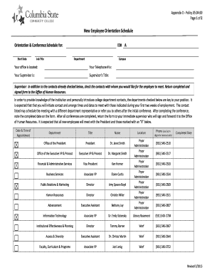 Sample Orientation Schedule - Fill Online, Printable, Fillable, Blank ...