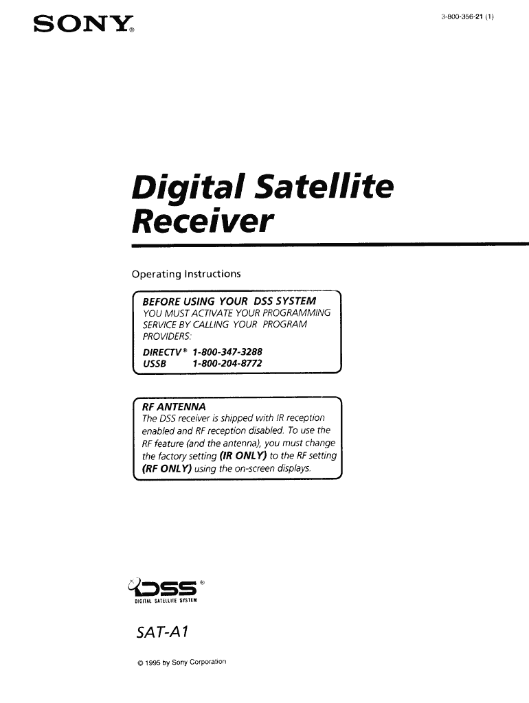 Fillable Online 380035621 Digital Satellite Receiver Operating