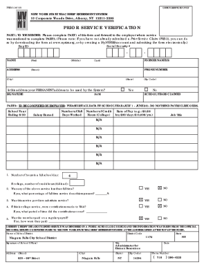 New York State Teachers' Retirement System Prior Service Verification
