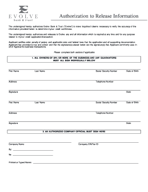 Authorization to Release Information