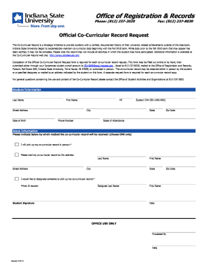Official Co-Curricular Record Request