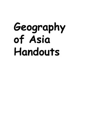 Geography of Asia Worksheet