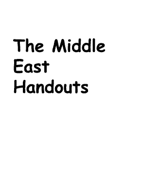 Middle East Geography Questions Handout