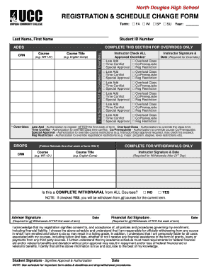 North Douglas High School Registration Form