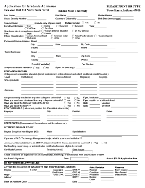 Graduate Admission Application