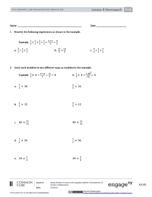 NYS Common Core Mathematics Lesson 8 Homework