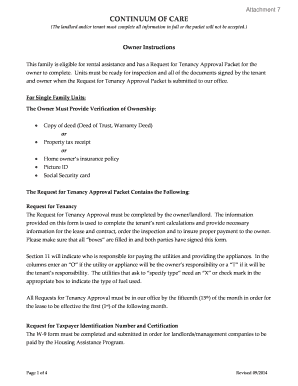 Request for Tenancy Approval Packet