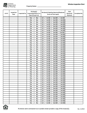 Window Inspection Chart
