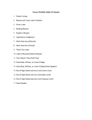 Career Portfolio Template