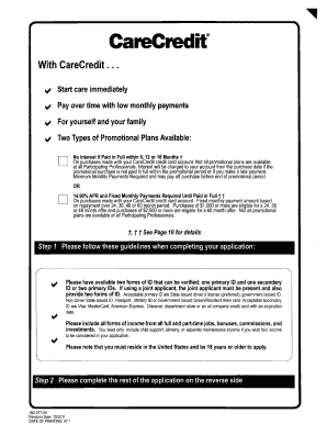 CareCredit Credit Card Application