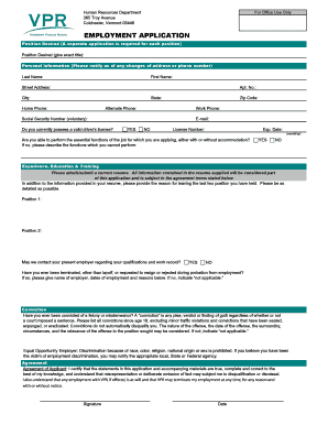 Employment Application