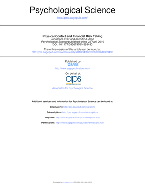 Psychological Science - Columbia Business School - www0 gsb columbia