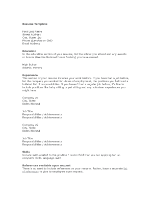 Resume Template