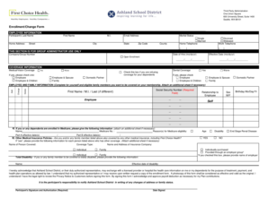 Employee Enrollment Change Form